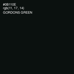 #0B110E - Gordons Green Color Image